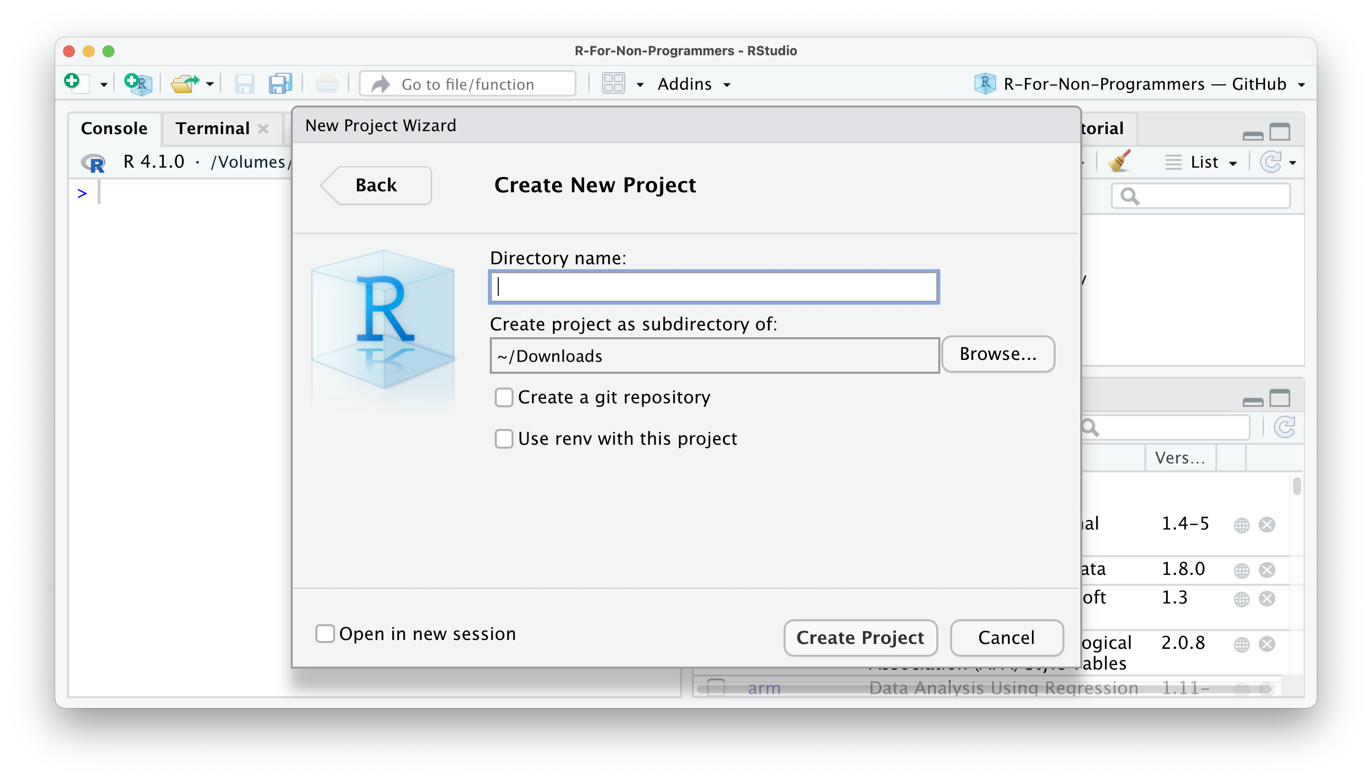 The RProject specifications